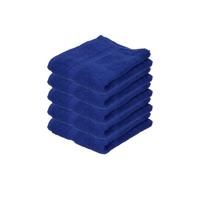 Towelcity Luxe badhanddoek - 5x - blauw - 50 x 90 cm - 550 grams - Badkamer textiel - Katoen