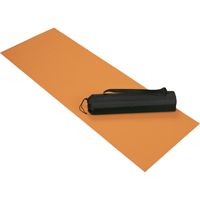 Oranje yoga/fitness mat 60 x 170 cm - thumbnail
