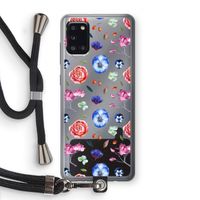Bloemetjes: Samsung Galaxy A31 Transparant Hoesje met koord