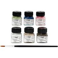 Creativ Company Glas- en porseleinverf, diverse kleuren, 6x20 ml/ 1 doos