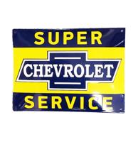 Chevrolet Super Service Emaille Bord - 40 x 30cm Chevrolet Super Service Emaille Bord - 40 x 30cm