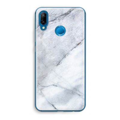 Witte marmer: Huawei P20 Lite Transparant Hoesje