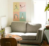 Yoga poster verschillende poses