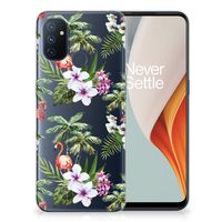 OnePlus Nord N100 TPU Hoesje Flamingo Palms