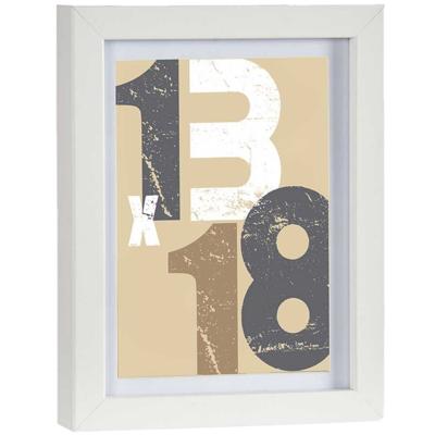 Houten fotolijst - wit - 15 x 20 cm - fotolijstje - met passe-partout - decoratie