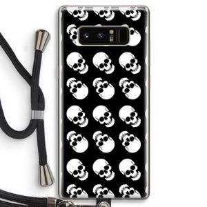 Musketon Skulls: Samsung Galaxy Note 8 Transparant Hoesje met koord