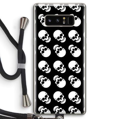 Musketon Skulls: Samsung Galaxy Note 8 Transparant Hoesje met koord