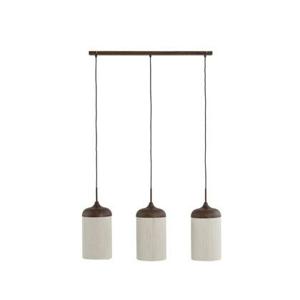 Light & Living Hanglamp Dania - Bruin|Crème - 90x22x32cm - 3L