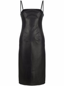 Giuseppe Di Morabito robe mi-longue en cuir - Noir