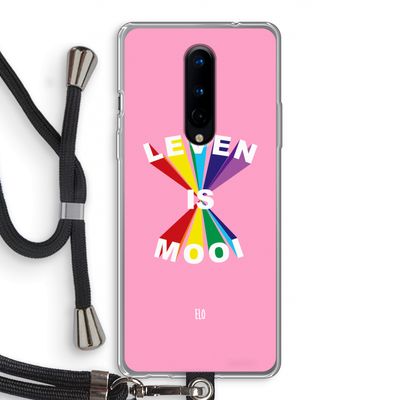 Het Leven Is Mooi: OnePlus 8 Transparant Hoesje met koord