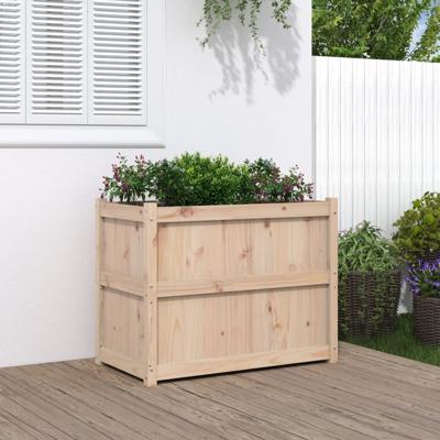 VidaXL Plantenbak 90x50x70 cm massief grenenhout