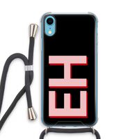 Monogram: iPhone XR Transparant Hoesje met koord