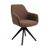 Jesper Home Eetkamerstoel 'Hiroo' Revolve Oak Black, kleur Rustic Rye