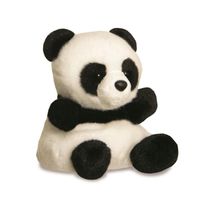 Pluche dieren knuffels zwart/witte panda van 13 cm   -