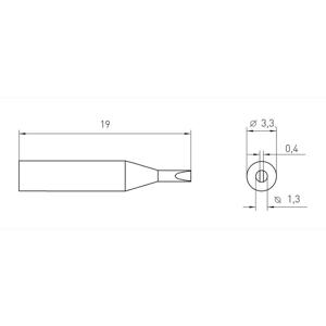 Weller RTM 013 S MS Soldeerpunt Beitelvorm Lengte soldeerpunt: 19 mm Inhoud: 1 stuk(s)