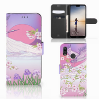 Huawei P20 Lite Telefoonhoesje met Pasjes Bird Flying - thumbnail