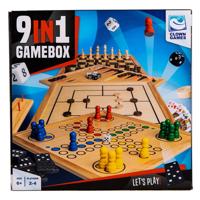 Clown Games 9-in-1 spellendoos hout
