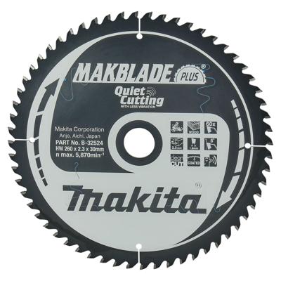 Makita Afkortzaagblad voor Hout | Makblade-Plus | Ø 260mm Asgat 30mm 60T - B-32524