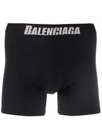 Balenciaga boxer à logo brodé - Noir - thumbnail