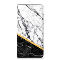 Samsung Galaxy A14 4G | Standcase | Marmer Wit Zwart - Origineel Cadeau Man