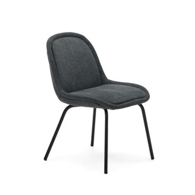 Kave Home Aimin eetkamerstoel chenille Grijs