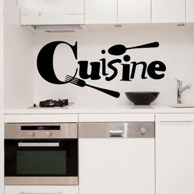 Lepel vork gesneden keuken sticker restaurant achtergrond muur decoratie stickers