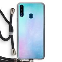 mist pastel: Samsung Galaxy A20s Transparant Hoesje met koord
