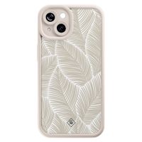 iPhone 14 siliconen case - Palmy leaves beige
