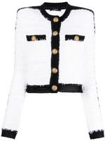 Balmain veste crop Spencer - Blanc - thumbnail