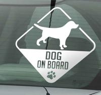 Autosticker Dog on board - thumbnail