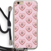Chicks before dicks: iPhone 6 / 6S Transparant Hoesje met koord