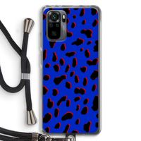 Blue Leopard: Xiaomi Redmi Note 10 Pro Transparant Hoesje met koord