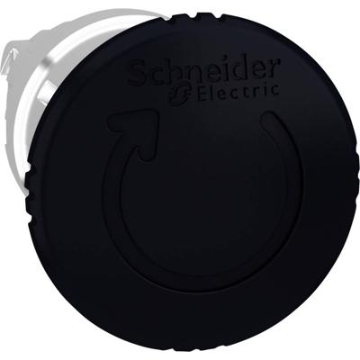 Schneider Electric ZB4BS52 Frontelement voor druktoets Terugstelbaar, Vergrendelbaar (Ø) 22 mm Zonder markering Chroom, Zwart 1 stuk(s)