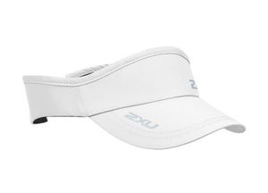 2XU Run Visor zonneklep wit