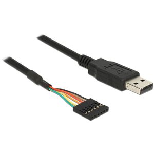 DeLOCK Converter USB 2.0 male > TTL 6-Pin pin header female kabel 1,8 meter