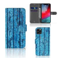 Apple iPhone 11 Pro Max | Book Style Case | Wood Blue