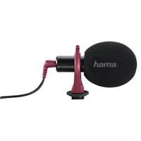 Hama Cameramicrofoon Dasspeld Zendmethode:Kabelgebonden Incl. kabel Microfoon TRRS (3.5 mm jackplug) Kabelgebonden