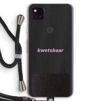 kwetsbaar: Pixel 4a 5G Transparant Hoesje met koord