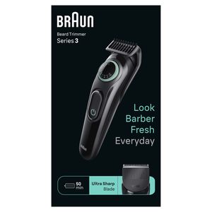 Braun Baardtrimmer Series 3 BT3421, Trimmer Voor Heren met 50 minuten Gebruiksduur