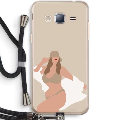One of a kind: Samsung Galaxy J3 (2016) Transparant Hoesje met koord