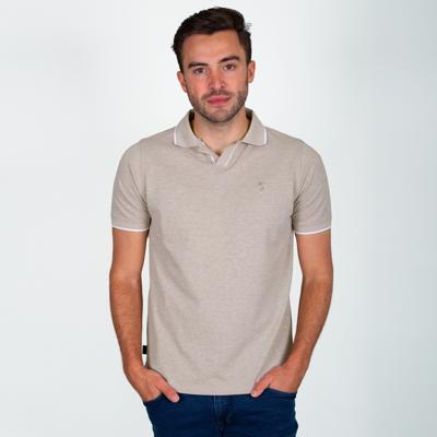 Heren Polo Stein | Zand Melange