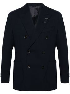 Lardini blazer en laine à boutonnière croisée - Bleu