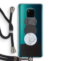Marmeren cirkels: Huawei Mate 20 Pro Transparant Hoesje met koord