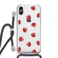 Framboosjes: iPhone XS Max Transparant Hoesje met koord Framboosjes: iPhone XS Max Transparant Hoesje met koord