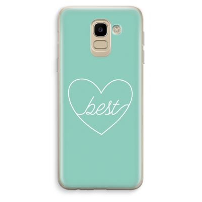 Best heart pastel: Samsung Galaxy J6 (2018) Transparant Hoesje