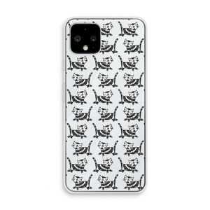 Zwarte poes: Pixel 4 Transparant Hoesje