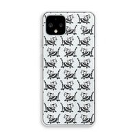 Zwarte poes: Pixel 4 Transparant Hoesje