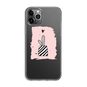 Zwart-wit cactus: iPhone 11 Pro Max Transparant Hoesje