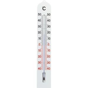 Buitenthermometer kunststof wit 41 cm