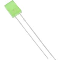 TRU COMPONENTS 1577442 Bedrade LED Groen Rechthoekig 2 x 5 mm 75 mcd 180 ° 20 mA